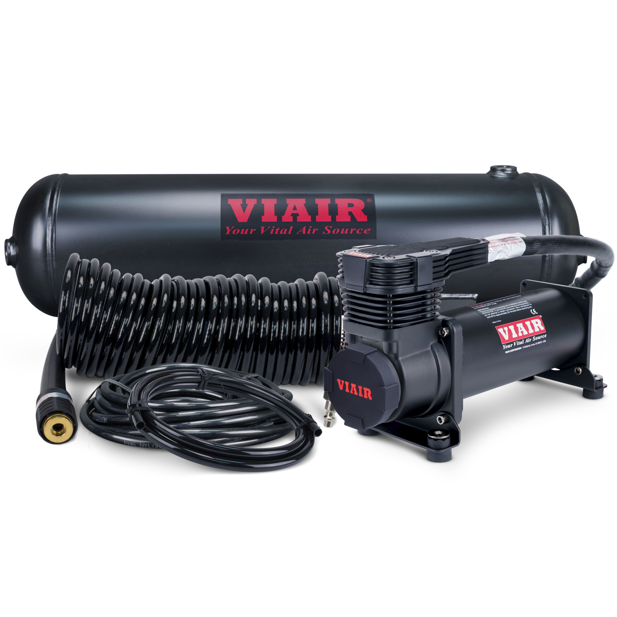 Viair, 485C Gen 2 Onboard Air System Black, Horsepower 0.25 HP, Air Tank Size 2.5 Gal, Volts 12 Model# 20002